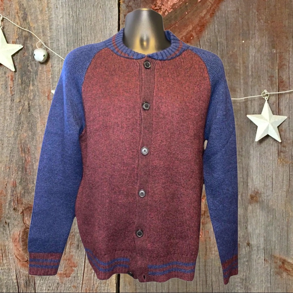 Men’s Old Navy Cardigan - M (Burgundy/Navy)